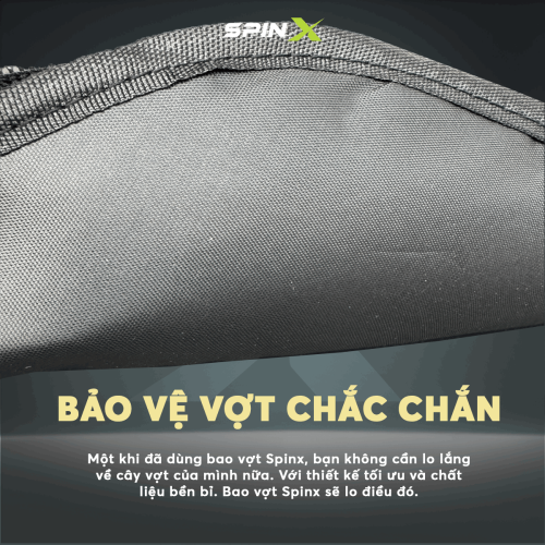 Bao Vợt Da Pickleball Spinx Chính Hãng - Bảo Vệ Vợt Hoàn Hảo - Chất Liệu Cao Cấp - Nhỏ Gọn - Thông Thoáng - Dày Mịn - Siêu Bền
